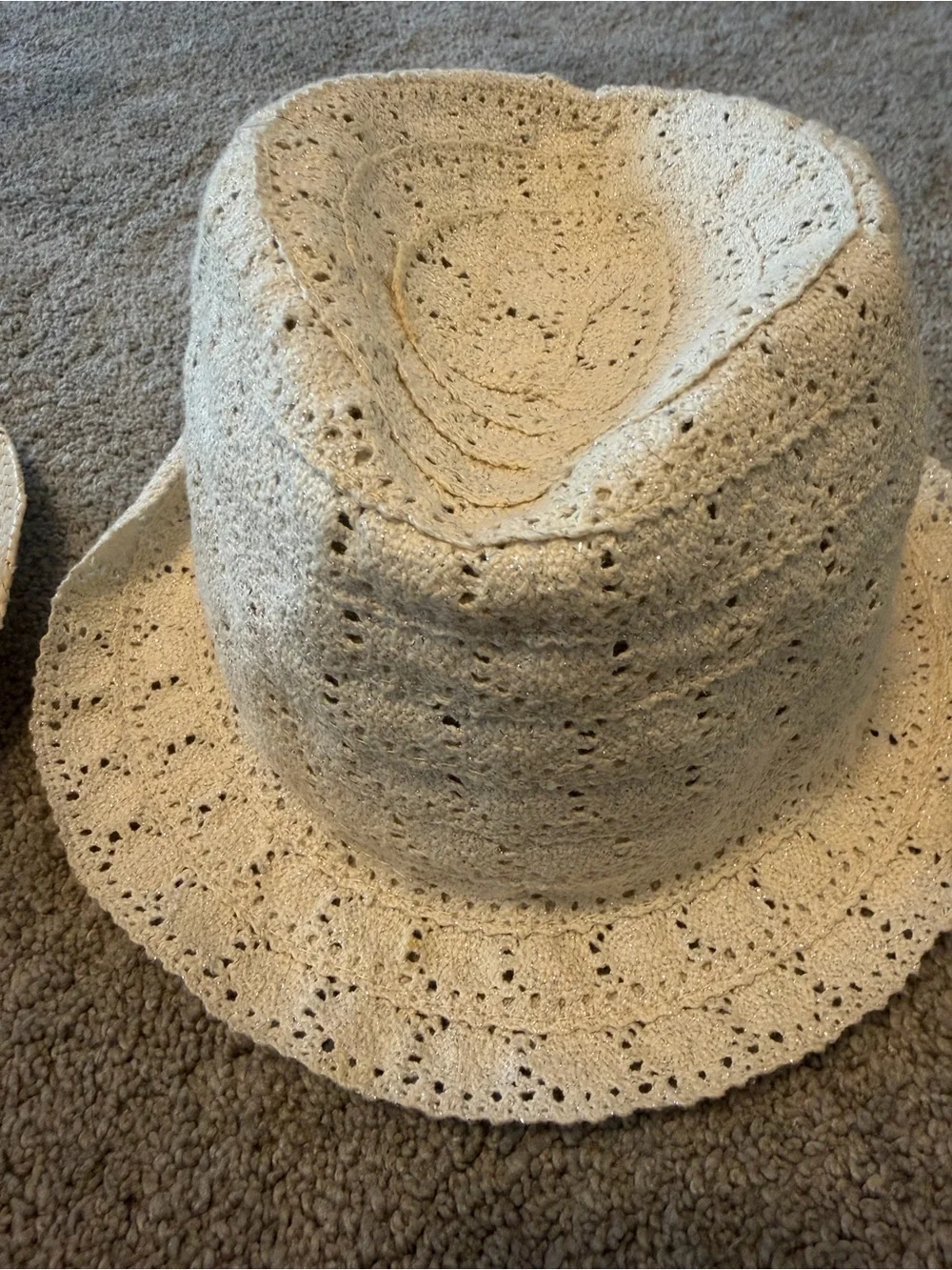 GAP Kids Straw Fedora Hats in Beige with Blue Band (3-Pack)
